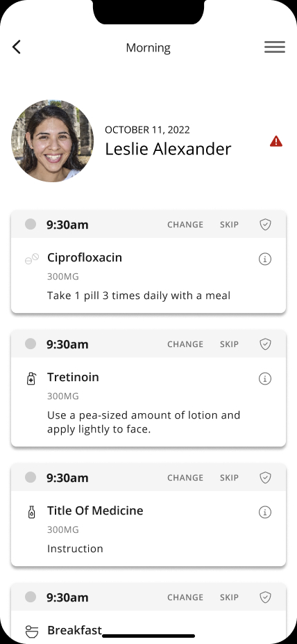 patient routine details